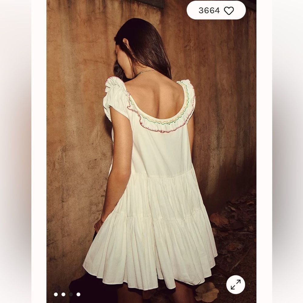 Free People Celia Mini Dress size Small Color: Ivory - Picture 2 of 7